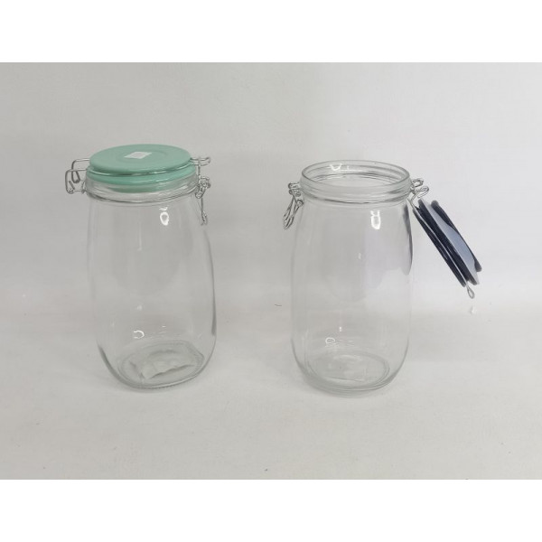 FRASCO VIDRIO TAPA HERMETICA REDONDA 22X10cm 5638Z