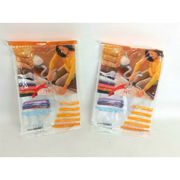 BOLSA DE GUARDADO AL VACIO P/ROPA 60X50cm 18075