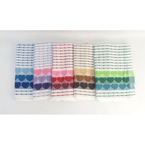 REPASADOR ALGODON/POLIESTER CORAZON X6 38X60cm 61101