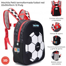 MOCHILA PETIT TERMOFORMADA FUTBOL RED 12  37666