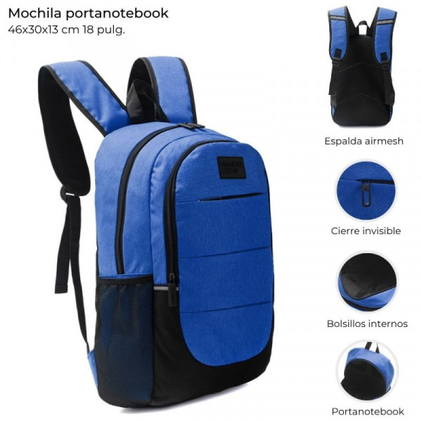 MOCHILA PORTA NOTEBOOK CON BOLSILLO 18  41591