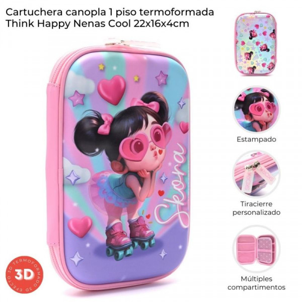CARTUCHERA 1 PISO 3D TERMOFORMADA COOL TUTU SK 43163