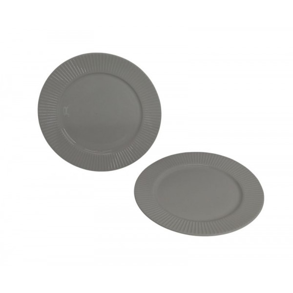 PLATO PLAYO CERAMICA BLANCO C/BORDE RELIEVE 26cm   2716