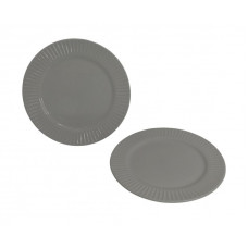 PLATO POSTRE CERAMICA BLANCO C/BORDE RELIEVE 19cm   2717