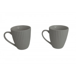 TAZA CERAMICA RELIEVE ACANALADO BLANCO 280cc   2719