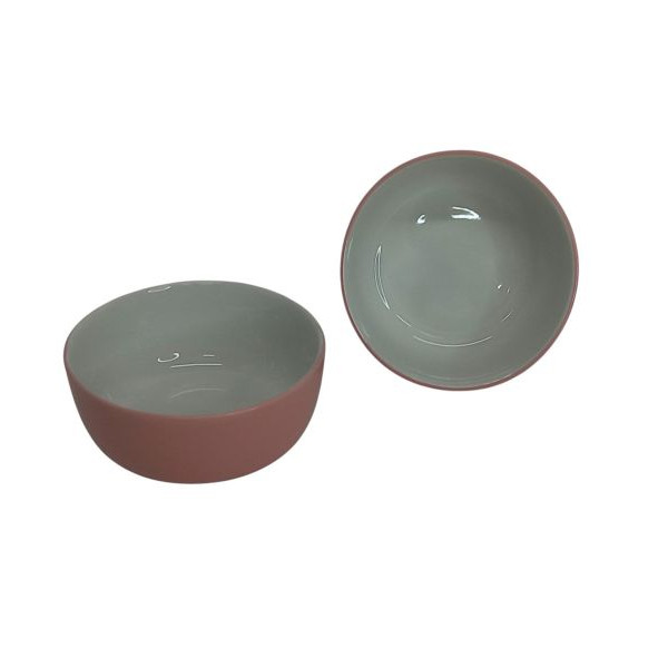 BOWL CERAMICA BLANCO/ROSA 15X7cm   2726