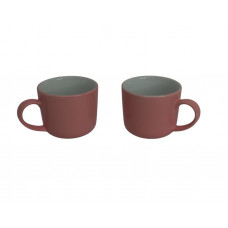 TAZA CERAMICA BLANCO/ROSA 380cc   2727