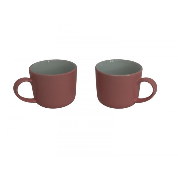 TAZA CERAMICA BLANCO/ROSA 380cc   2727