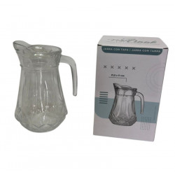 JARRA VIDRIO DISEÑO LABRADO C/TAPA PVC 1500lts  0054