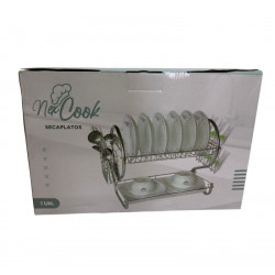 SECAPLATOS ACERO 12 CUBIERTOS 39X11X25cm   7170