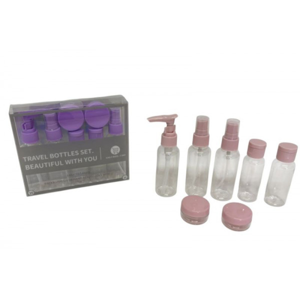 ENVASES P/VIAJE SET X 7pzs PVC 14X17cm 1435