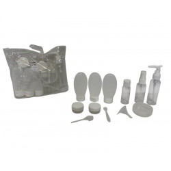 ENVASES P/VIAJE  SET X11pzs PVC 20X18cm 0070