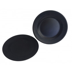 PLATO PLAYO MELAMINA NEGRO  25cm  20500