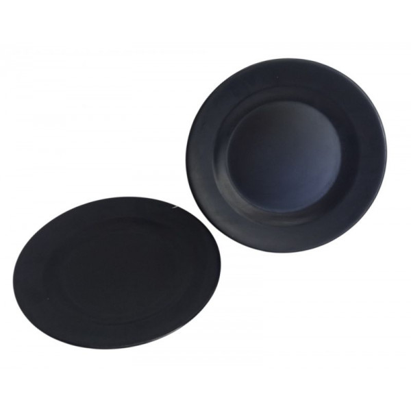 PLATO PLAYO MELAMINA NEGRO  25cm  20500