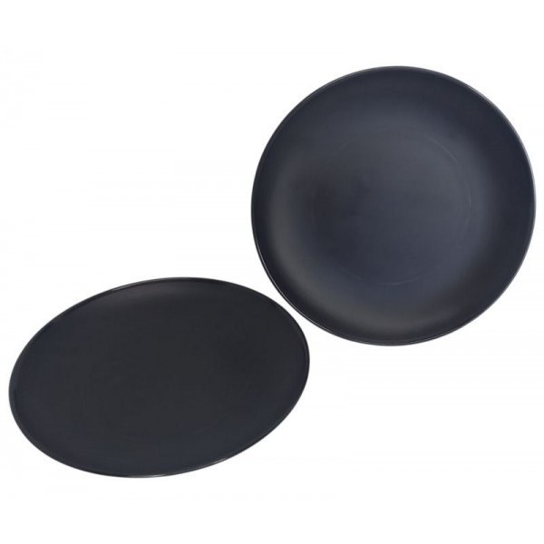 PLATO PLAYO MELAMINA NEGRO  28cm  20501