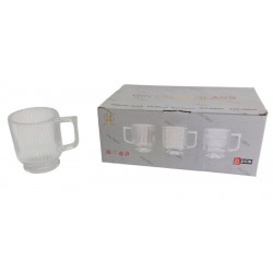 TAZA DE VIDRIO MIL RAYAS X6  285cc  20170