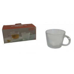 TAZA DE VIDRIO MIL RAYAS X2  350cc  20183