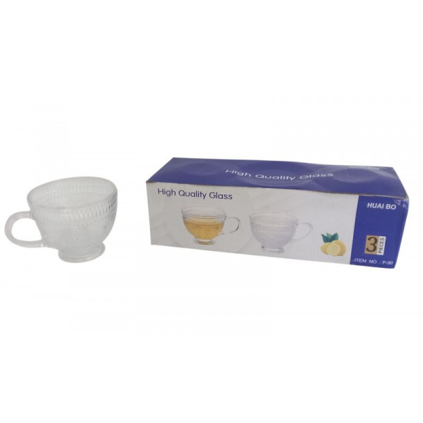 TAZON DE VIDRIO LABRADO X3  350cc  20168