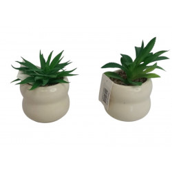MACETA CERAMICA SUCULENTA ARTIFICIAL 10cm  20980
