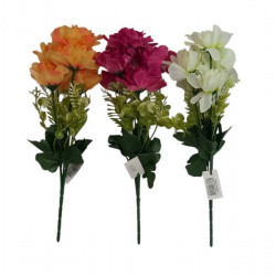 RAMO DE FLORES CAMELIAS ARTIFICIALES COLORES SURTIDOS 27cm  18437