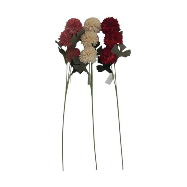 VARA FLORES CRISANTEMO ARTIFICIAL COLORES SURTIDOS 50cm 20987