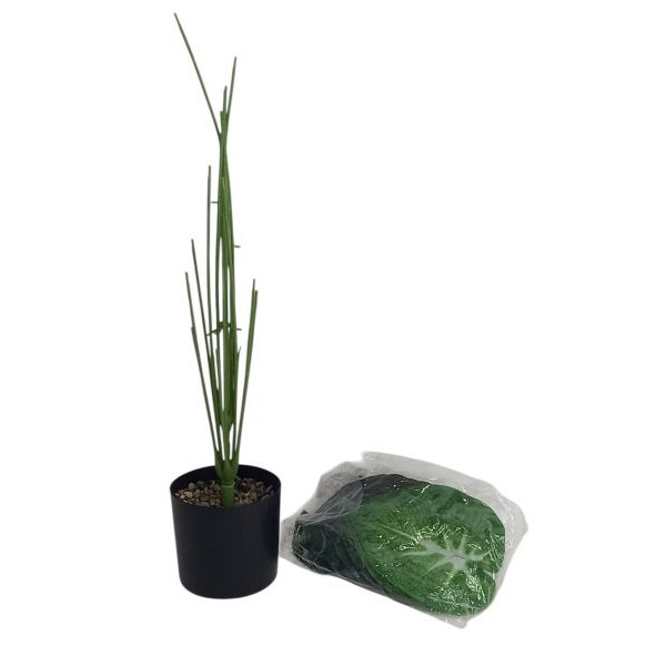 PLANTA ARTIFICIAL ALOCASIA CON MACETA  60X11cm 20366