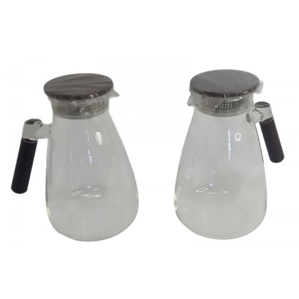 JARRA DE VIDRIO CON TAPA Y MANGO MADERA 2lts  5500