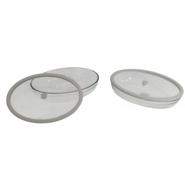 TUPPER VIDRIO CON TAPA OVALADO P/HORNO 31X21X8cm  4145