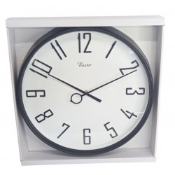 RELOJ PARED CLASICO 40X6cm BLANCO/NEGRO  6638
