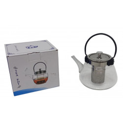 TETERA DE VIDRIO C/INFUSOR DE ACERO INOX 800ML 43196
