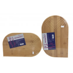 TABLA BAMBU OVALADA PARA SERVIR 33X20cm 2785