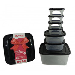 TUPPER X 7 PIEZAS 20X20 230/690/3000 ML 1767