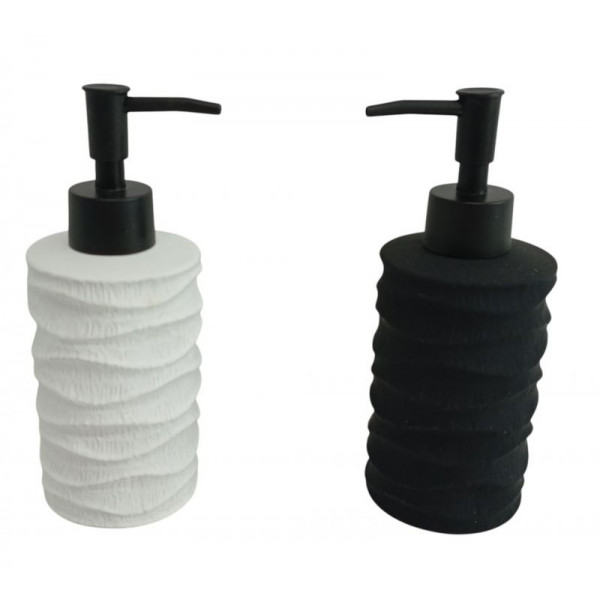 DISPENSER JABON LIQUIDO CERAMICA TEXTURA 7X19cm  411007