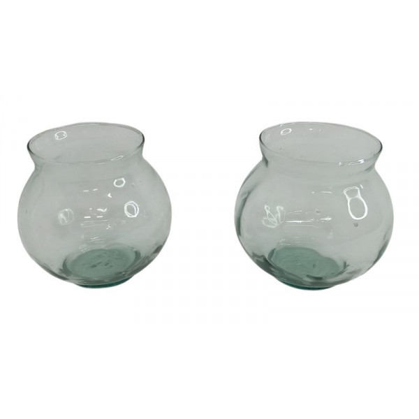 FLORERO VIDRIO RED 12CM 7383