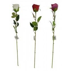 ROSA PIMPOLLO ARTIFICIAL COLORES SURTIDOS 55cm 350202