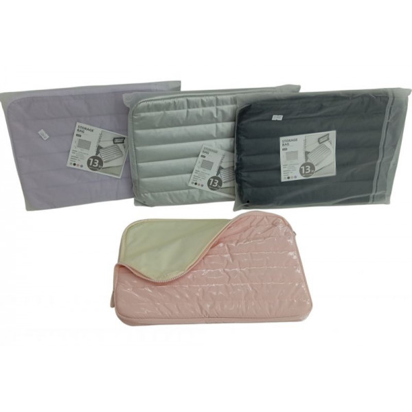 FUNDA PORTANOTEBOOK 13pulg SIMIL PUFFER COLORES SURT 37X26cm 1420