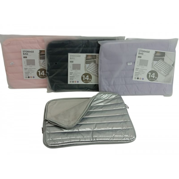 FUNDA PORTANOTEBOOK 14pulg COLORES SURT SIMIL PUFFER 37X26cm 1421