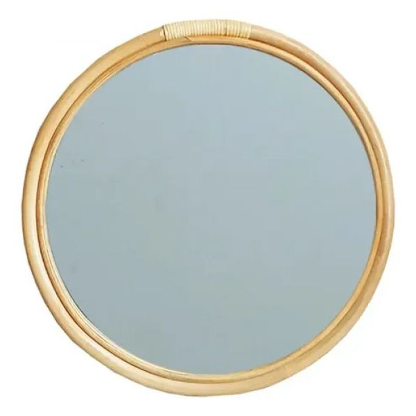 ESPEJO PARED REDONDO MARCO MADERA 60cm 425001