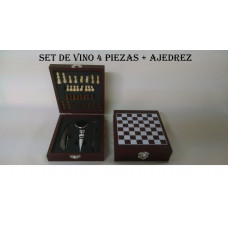 SET DE VINO CON AJEDREZ