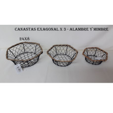 CANASTA   ALAMBRE  X  3  EXAG.   342
