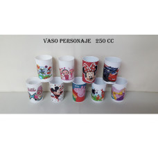 VASO CHICO PLASTICO 250CC PERSONAJES   010