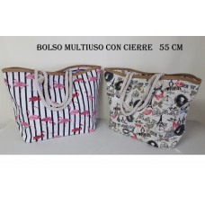 BOLSO FORRADO C/CIERRE 38x55   001