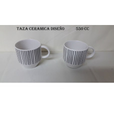 TAZON CERAMICA RAYAS 550CC   206
