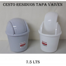 CESTO TAPA VAIVEN 7.5LTS   613