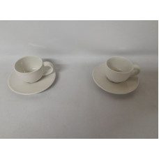 TAZA CAFE C/PLATO BLANCO 100CC   9001