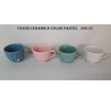 TAZA JUMBO PASTEL 500CC   3011