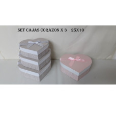 CAJAS x3 CORAZON 25x22x10CM   4543