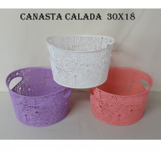 CANASTA CALADA OVAL 30x17CM   188
