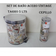 CESTO PEDAL + CEPILLO VINTAGE   128