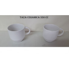 TAZA CERAMICA BLANCA 550CC